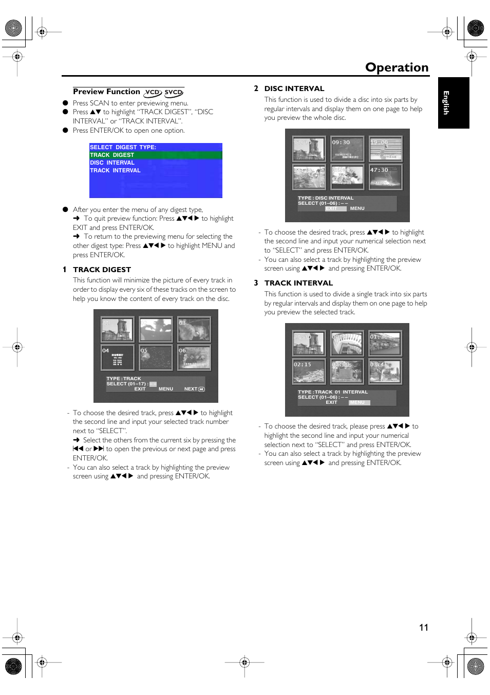 Preview function, Operation | Yamaha DV-SL100 User Manual | Page 15 / 30