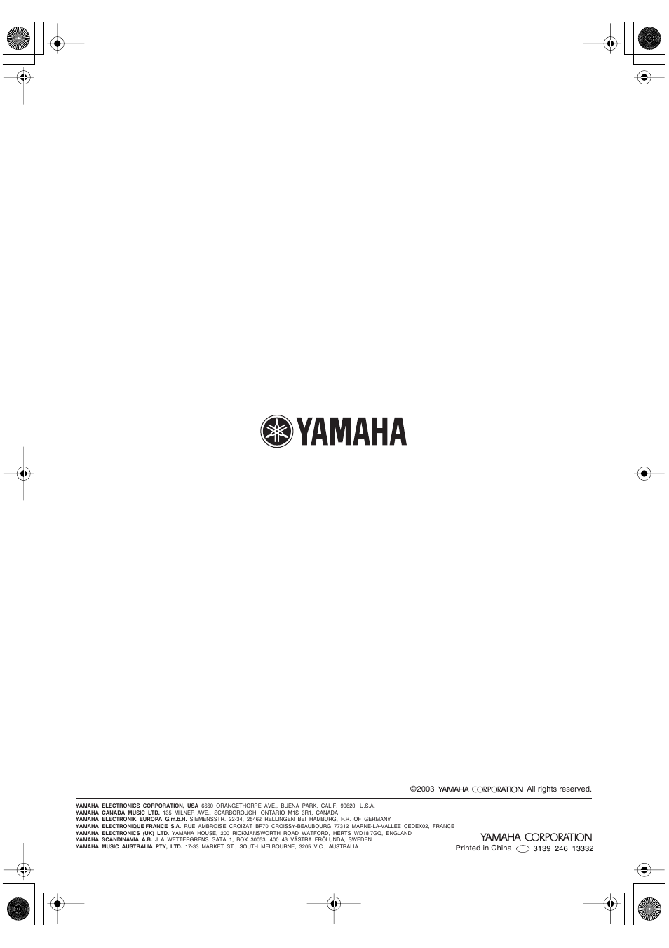 Yamaha DV-SL100 User Manual | Page 30 / 30
