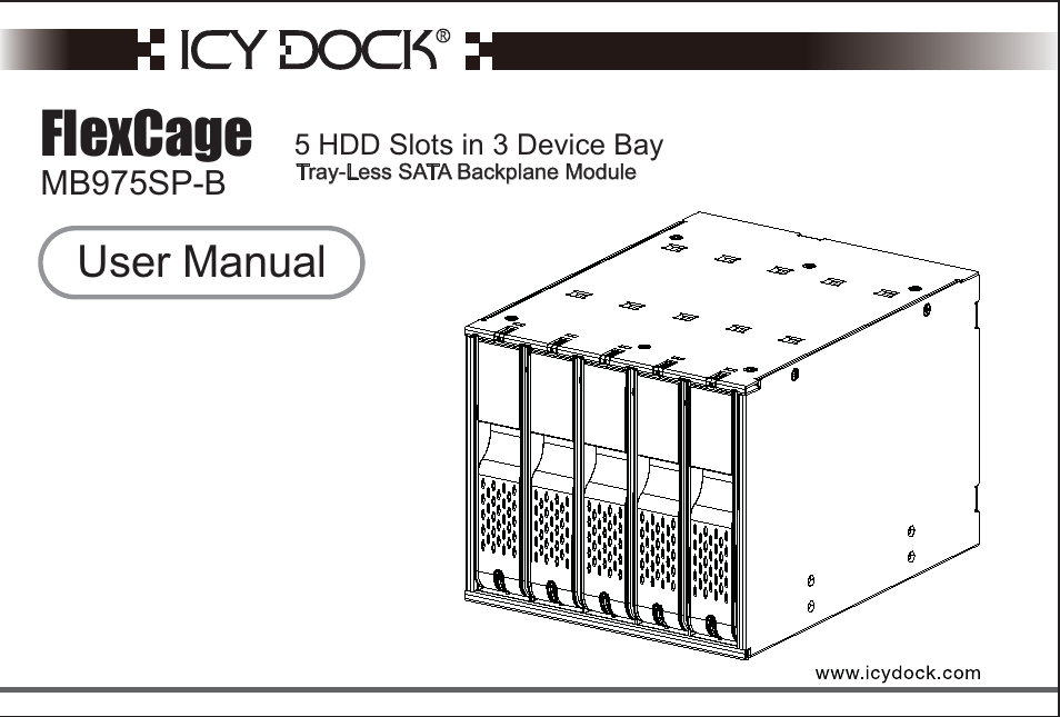 ICY DOCK FlexCage MB975SP-B User Manual | 10 pages