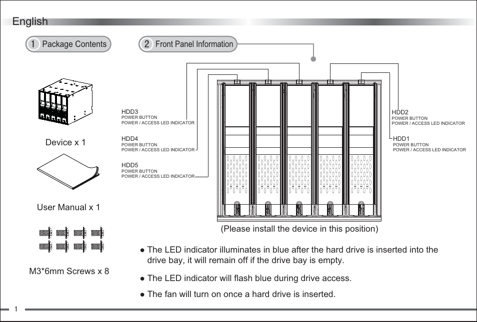 English | ICY DOCK FlexCage MB975SP-B User Manual | Page 2 / 10