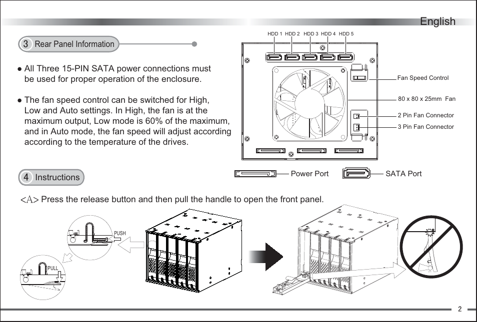 English | ICY DOCK FlexCage MB975SP-B User Manual | Page 3 / 10