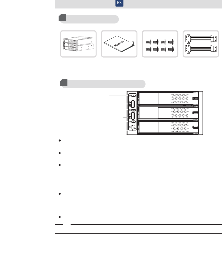 Español | ICY DOCK FlexCage MB973SP-2B User Manual | Page 5 / 8