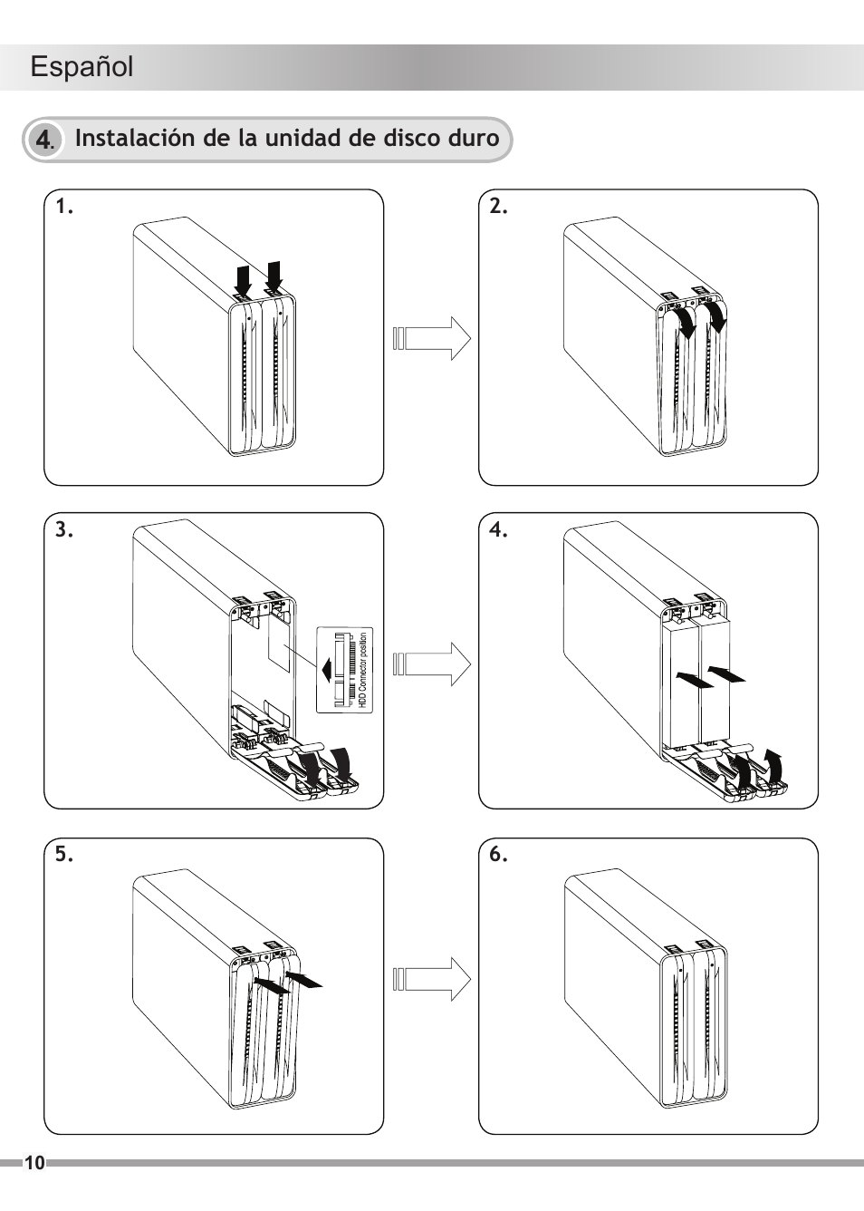 Español | ICY DOCK MB662US-2S User Manual | Page 10 / 15
