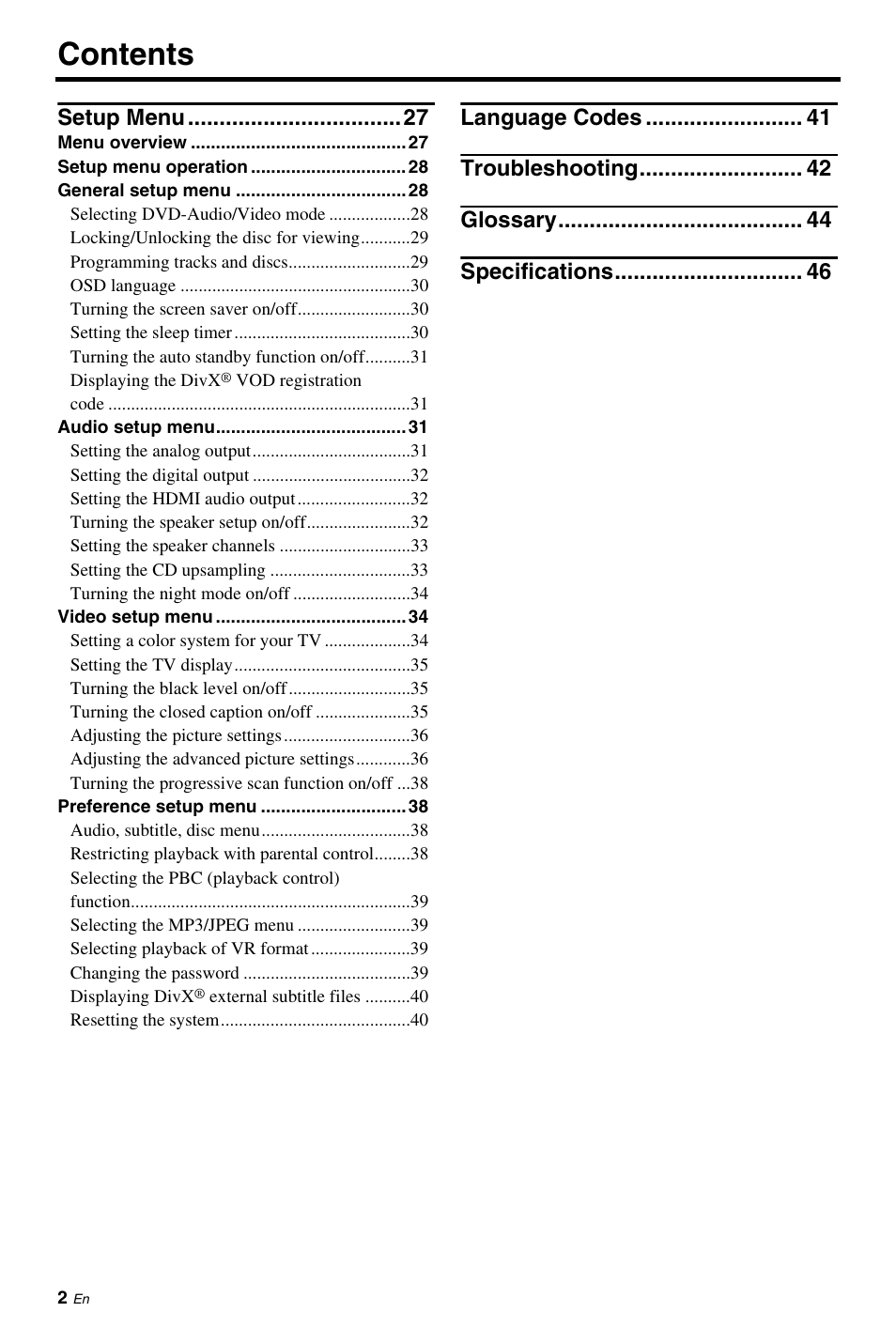 Yamaha DVD-C961 User Manual | Page 6 / 51
