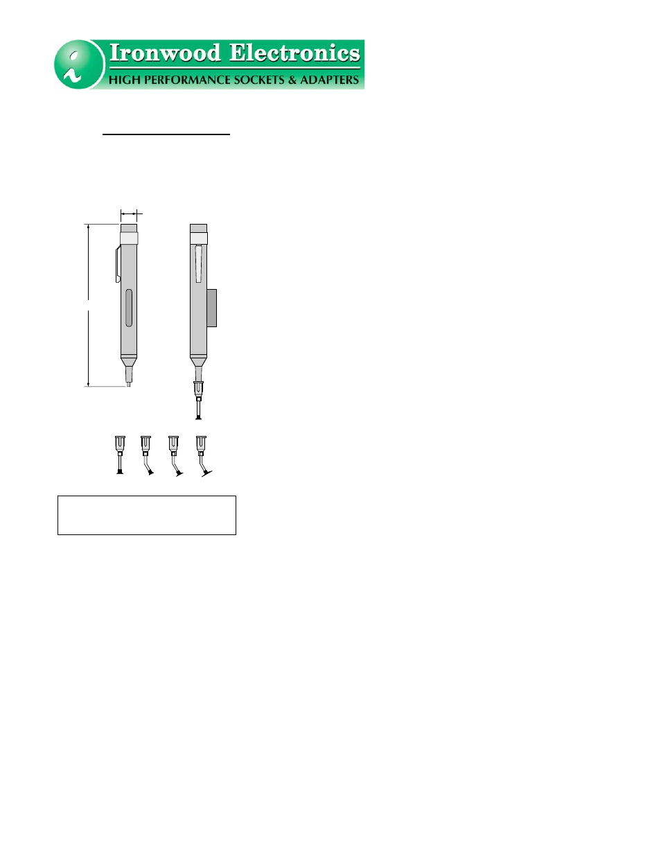 Ssi.doc, rev. a, ip rev. b/c/d, rp rev. e, vp 6 | Ironwood Electronics SS-BGA User Manual User Manual | Page 7 / 11