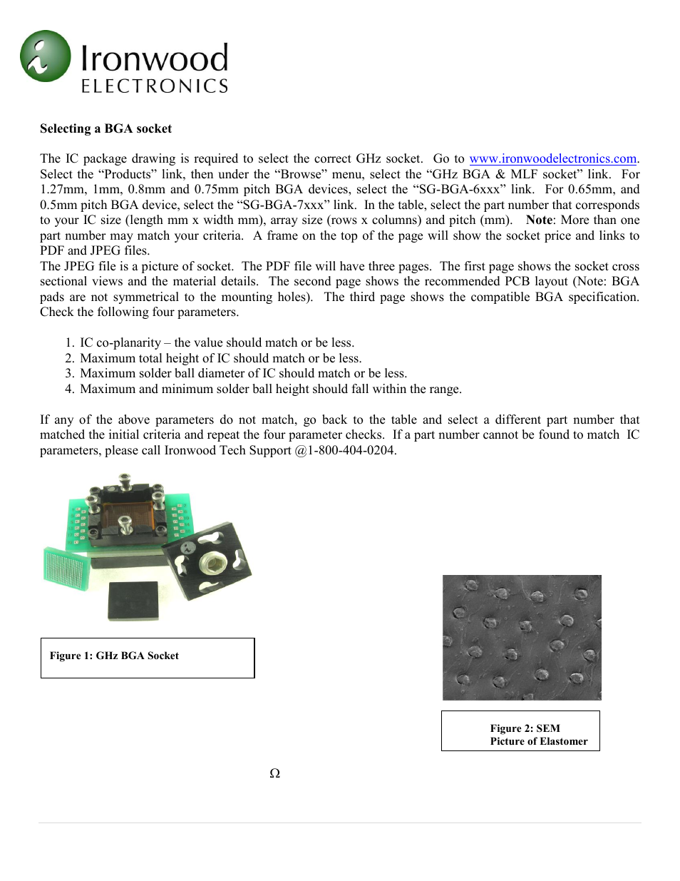 Selecting a bga socket, Socket mechanics | Ironwood Electronics SG-BGA User Manual User Manual | Page 3 / 15