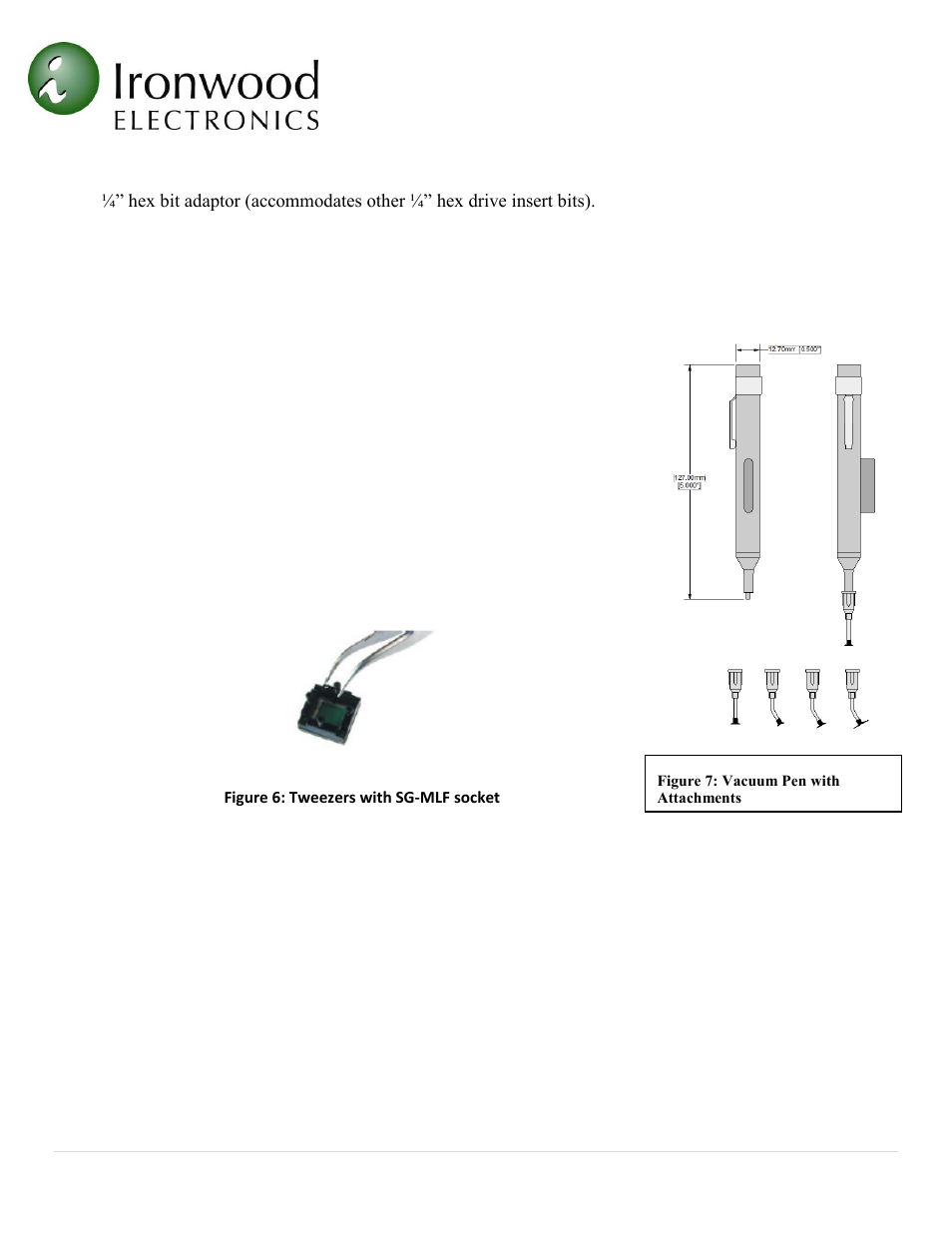 Vacuum pen, Elastomer cleaning procedure | Ironwood Electronics SG-BGA User Manual User Manual | Page 8 / 15