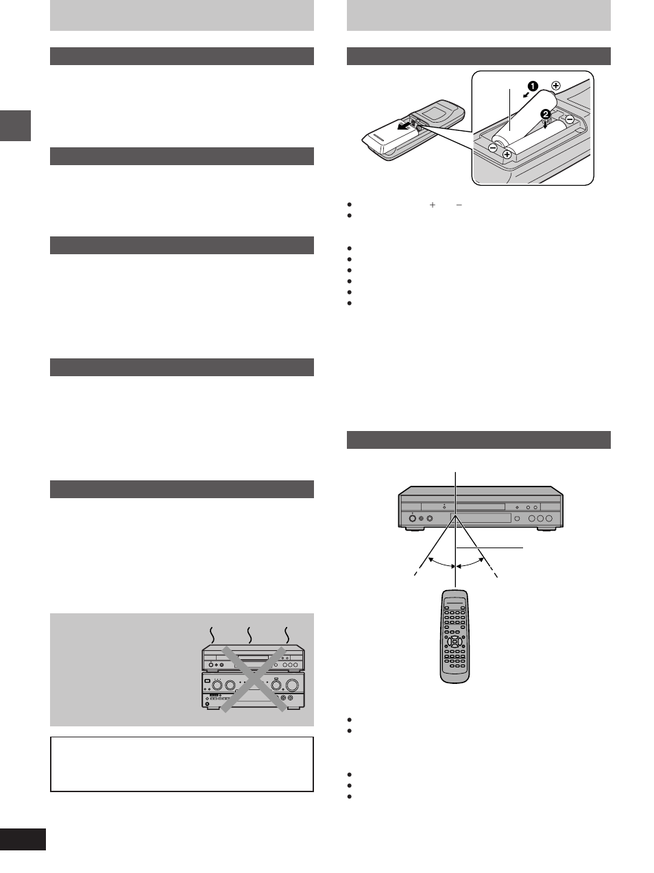 Safety precautions, The remote control, Placement | Voltage, Ac mains lead protection, Foreign matter, Service, Batteries, Warning | Yamaha DVD-S1200 User Manual | Page 4 / 32