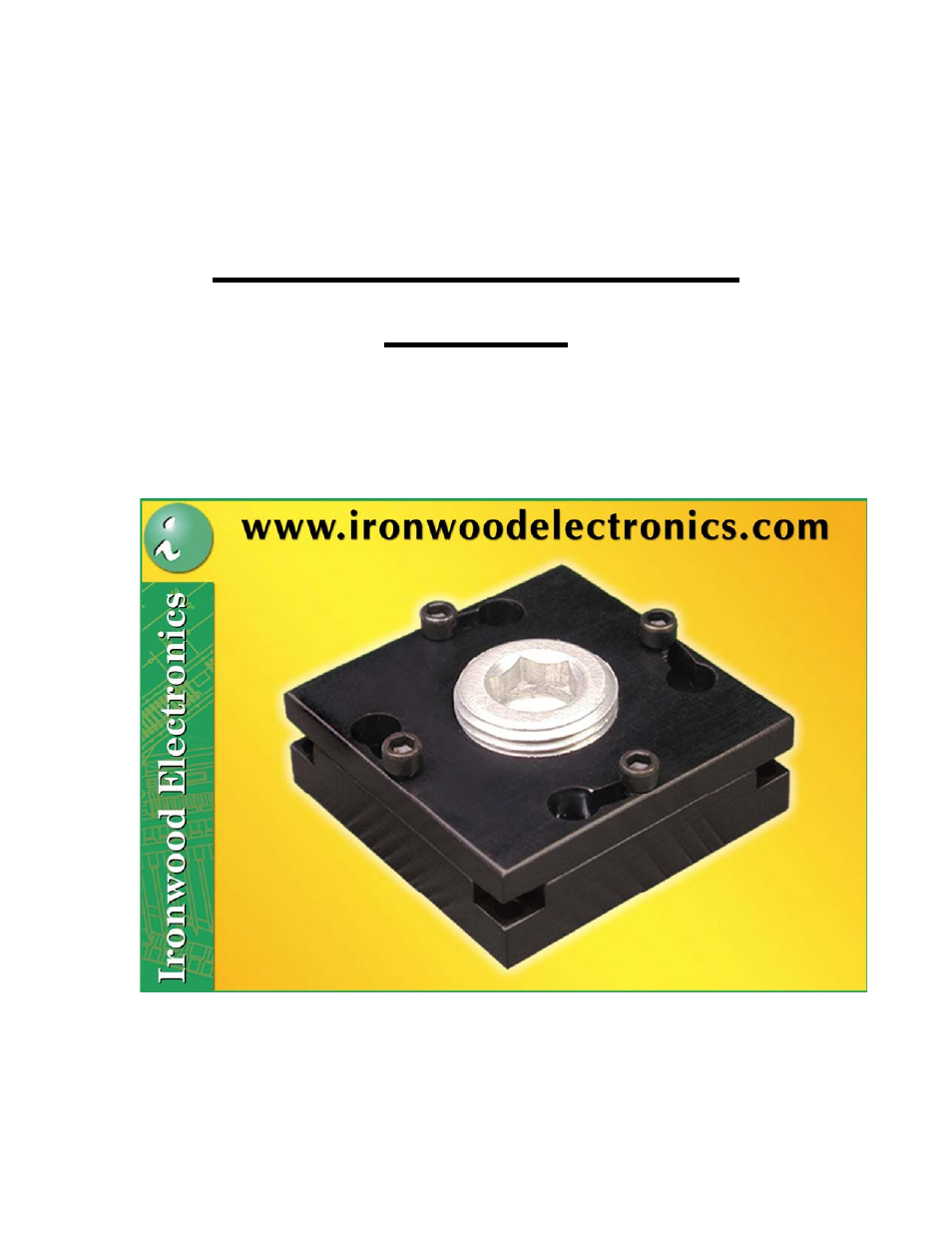 Ironwood Electronics SG-MLF User Manual User Manual | 7 pages