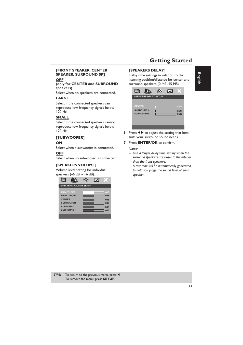 Getting started | Yamaha DVD-S657 User Manual | Page 17 / 44