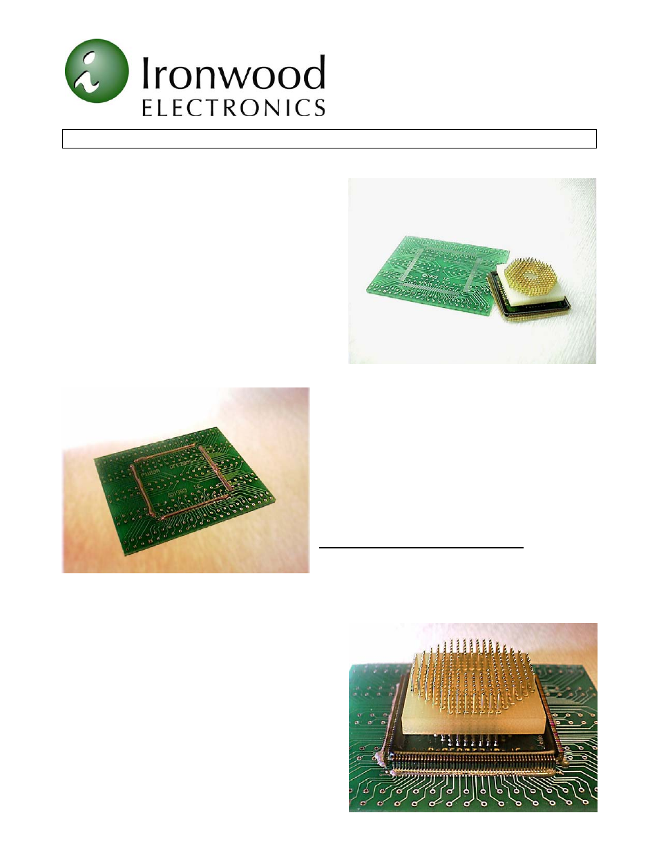 Ironwood Electronics Gull Wing Surface Mount Foot Soldering Instructions User Manual | 4 pages