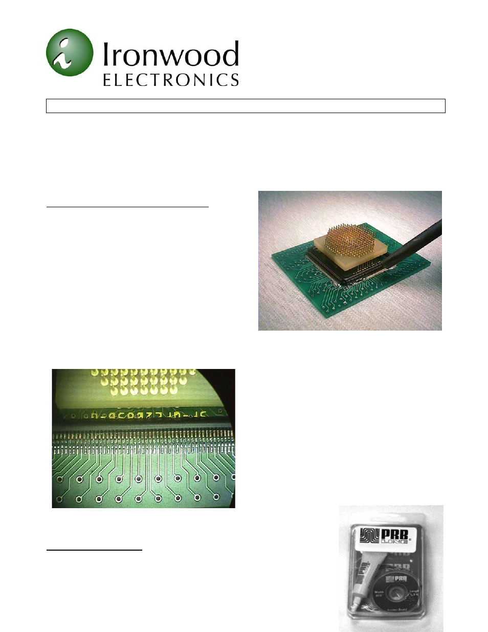 Ironwood Electronics Gull Wing Surface Mount Foot Soldering Instructions User Manual | Page 3 / 4