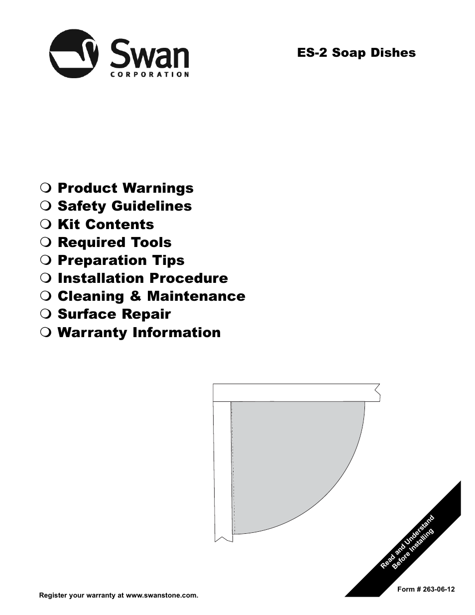 Swanstone SS-7211 - Installation User Manual | 8 pages