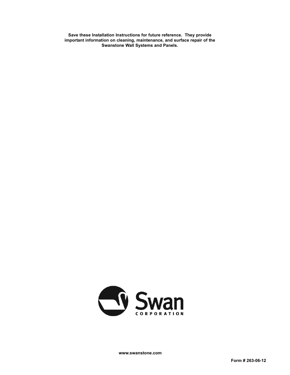 Swanstone SS-7211 - Installation User Manual | Page 8 / 8