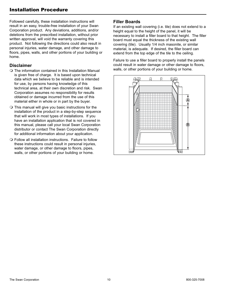Installation procedure | Swanstone WW-6000 - Installation User Manual | Page 10 / 32