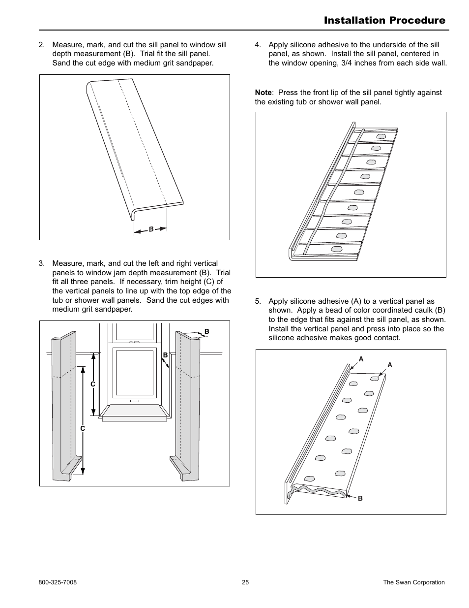 Installation procedure | Swanstone WW-6000 - Installation User Manual | Page 25 / 32