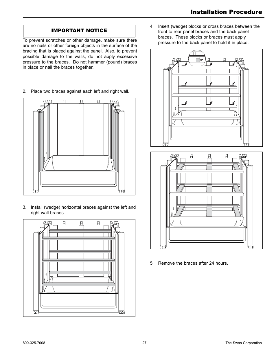 Installation procedure | Swanstone WW-6000 - Installation User Manual | Page 27 / 32