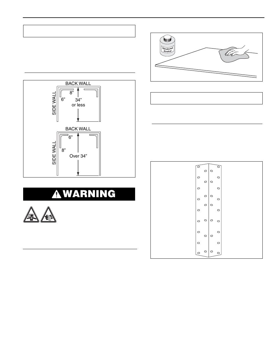 Warning, Installation procedure | Swanstone RM-58 - Installation User Manual | Page 13 / 32
