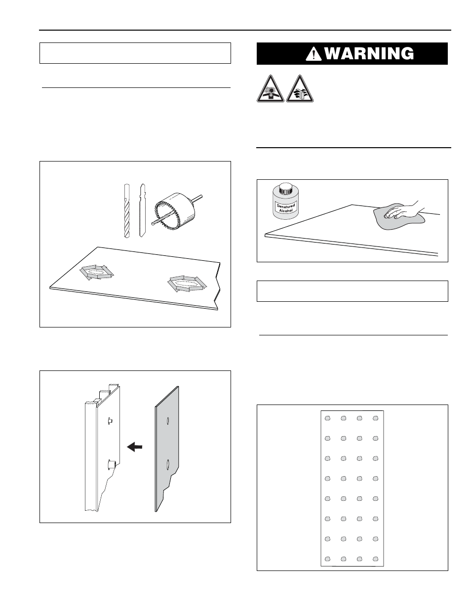 Warning, Installation procedure | Swanstone RM-58 - Installation User Manual | Page 15 / 32