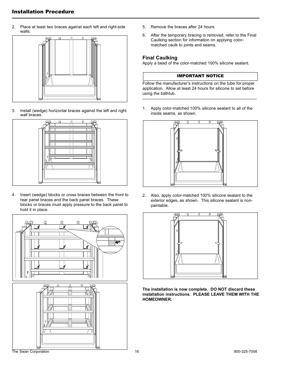Swanstone STMK72-3662 - Installation User Manual | Page 16 / 20