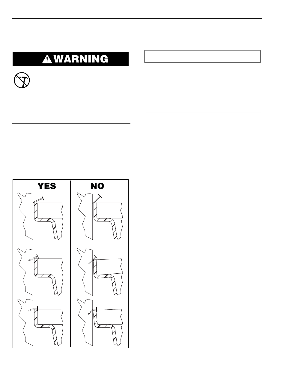 Warning, Yes no | Swanstone STS-3738 - Installation User Manual | Page 18 / 20