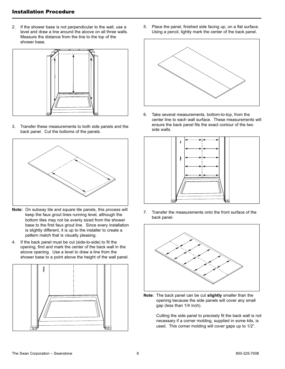 Swanstone STMK96-(xxxx) - Installation User Manual | Page 8 / 20