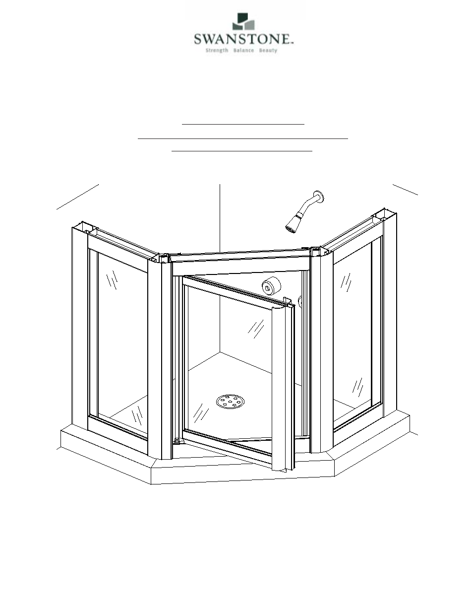 Swanstone SD-A38NEO with alcove walls - Installation User Manual | 4 pages