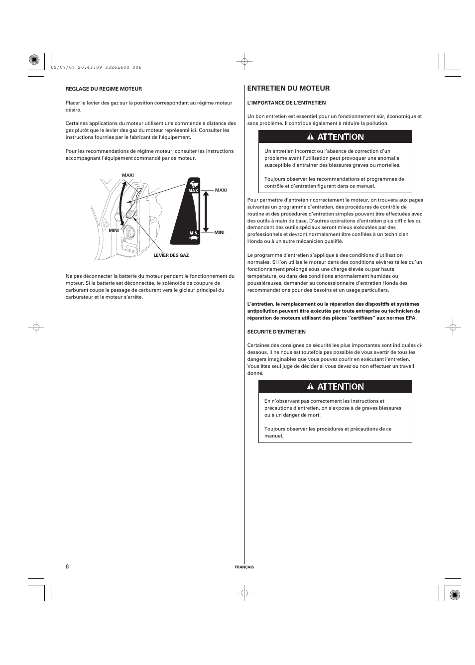 Unique Industries Honda GX690 User Manual | Page 26 / 60
