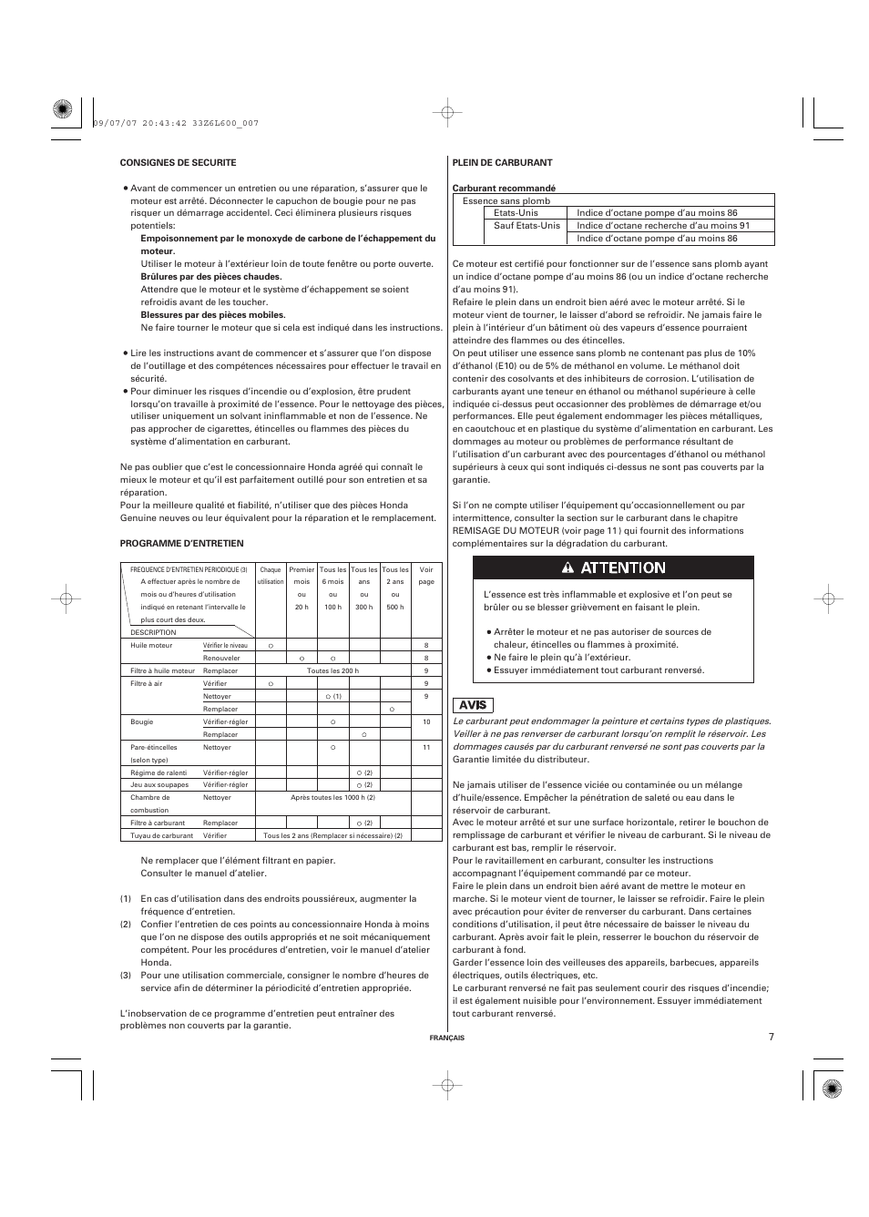 Unique Industries Honda GX690 User Manual | Page 27 / 60