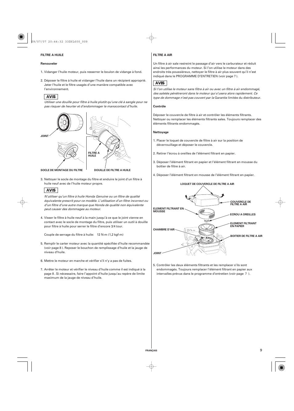 Unique Industries Honda GX690 User Manual | Page 29 / 60