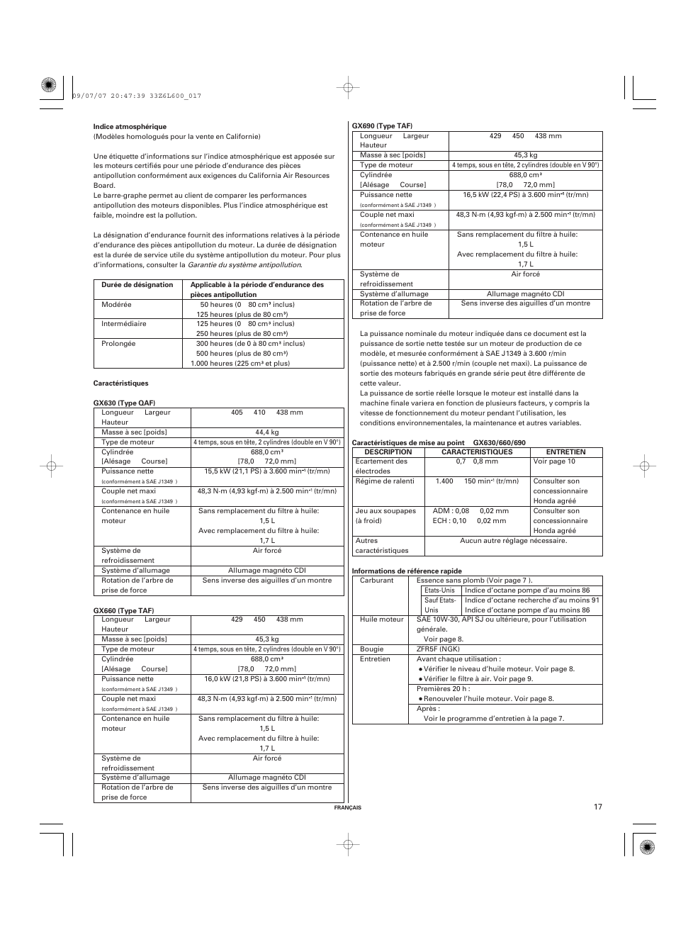 Unique Industries Honda GX690 User Manual | Page 37 / 60
