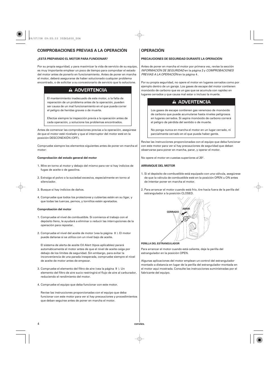 Unique Industries Honda GX690 User Manual | Page 44 / 60