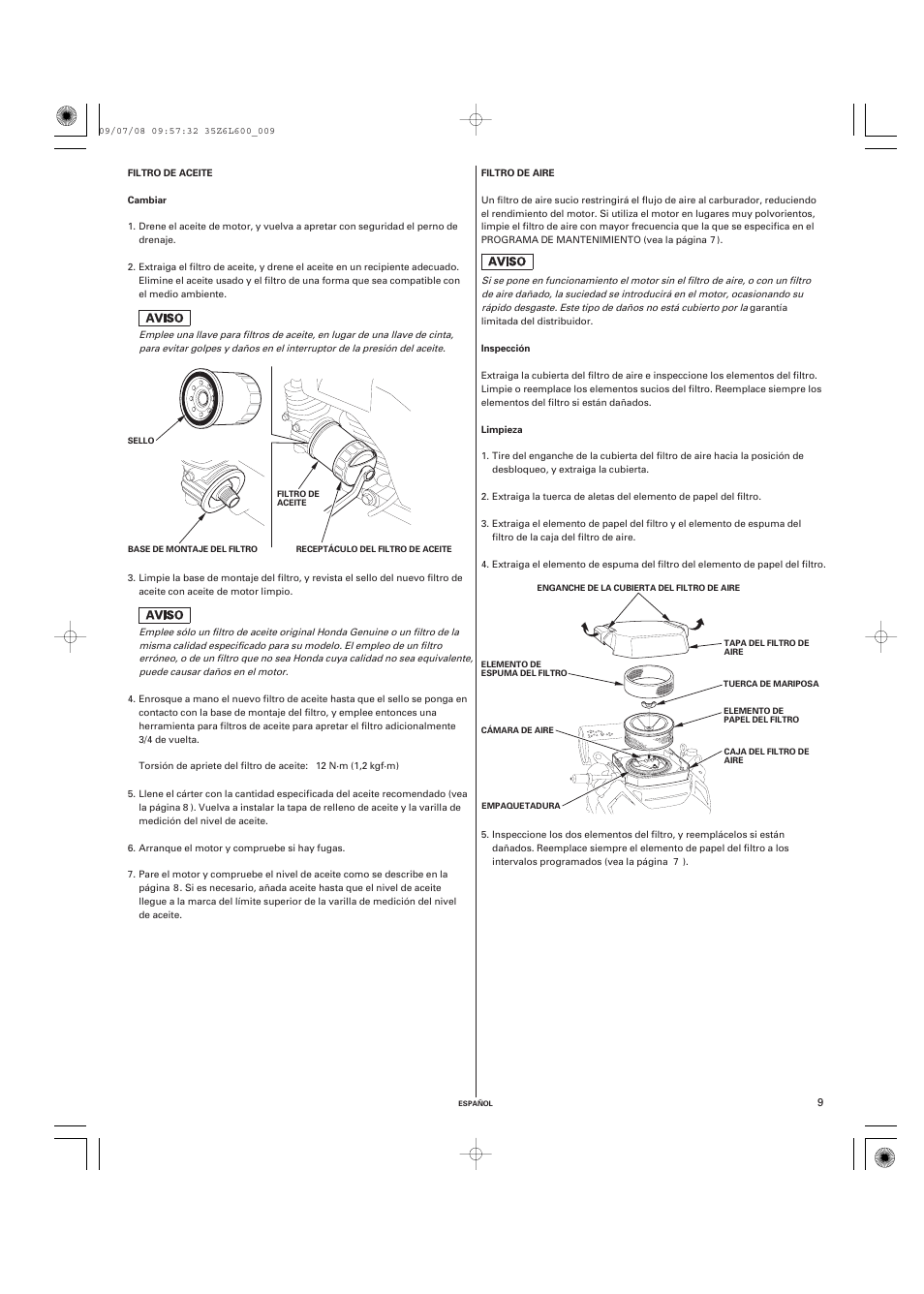 Unique Industries Honda GX690 User Manual | Page 49 / 60