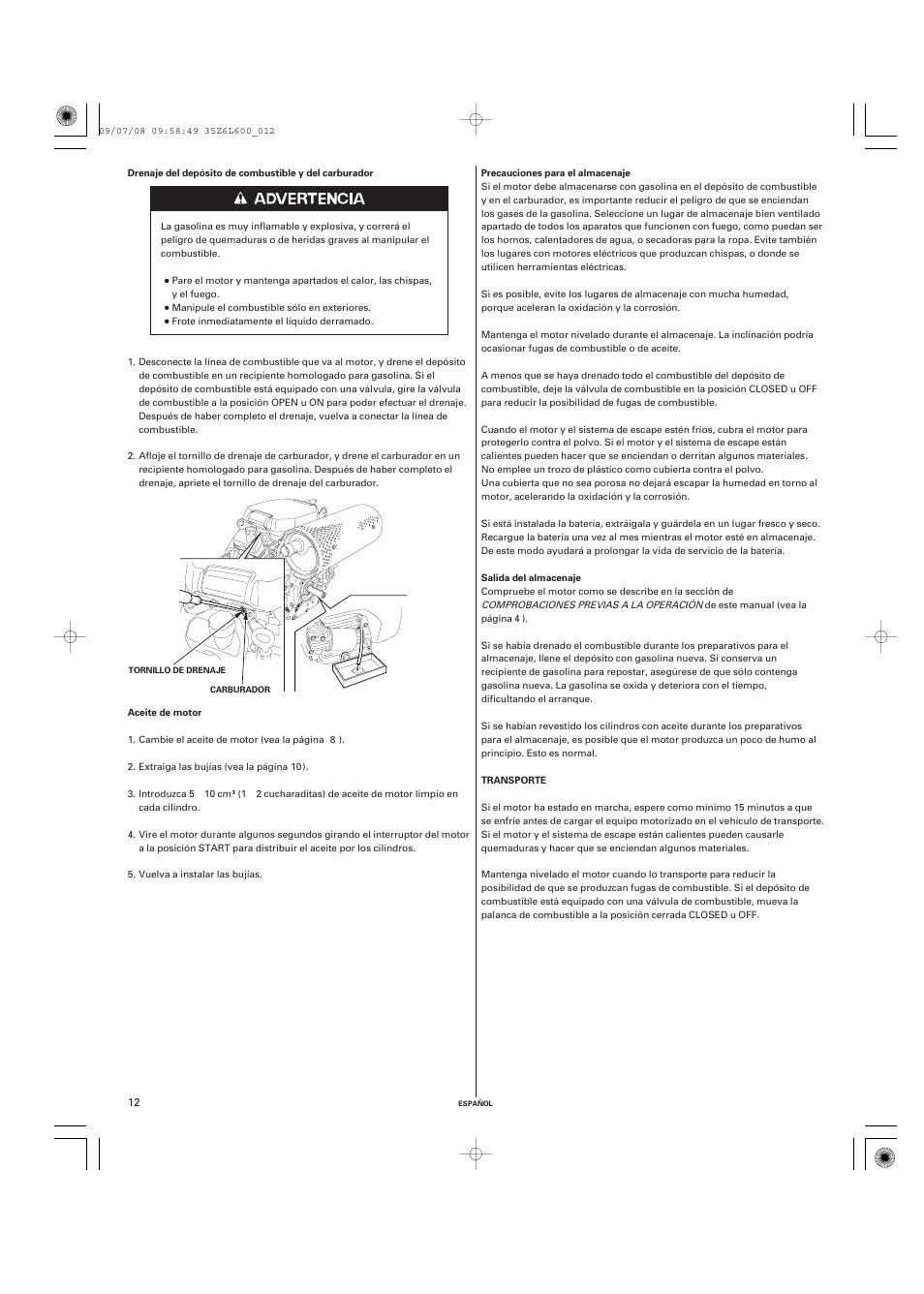 Unique Industries Honda GX690 User Manual | Page 52 / 60