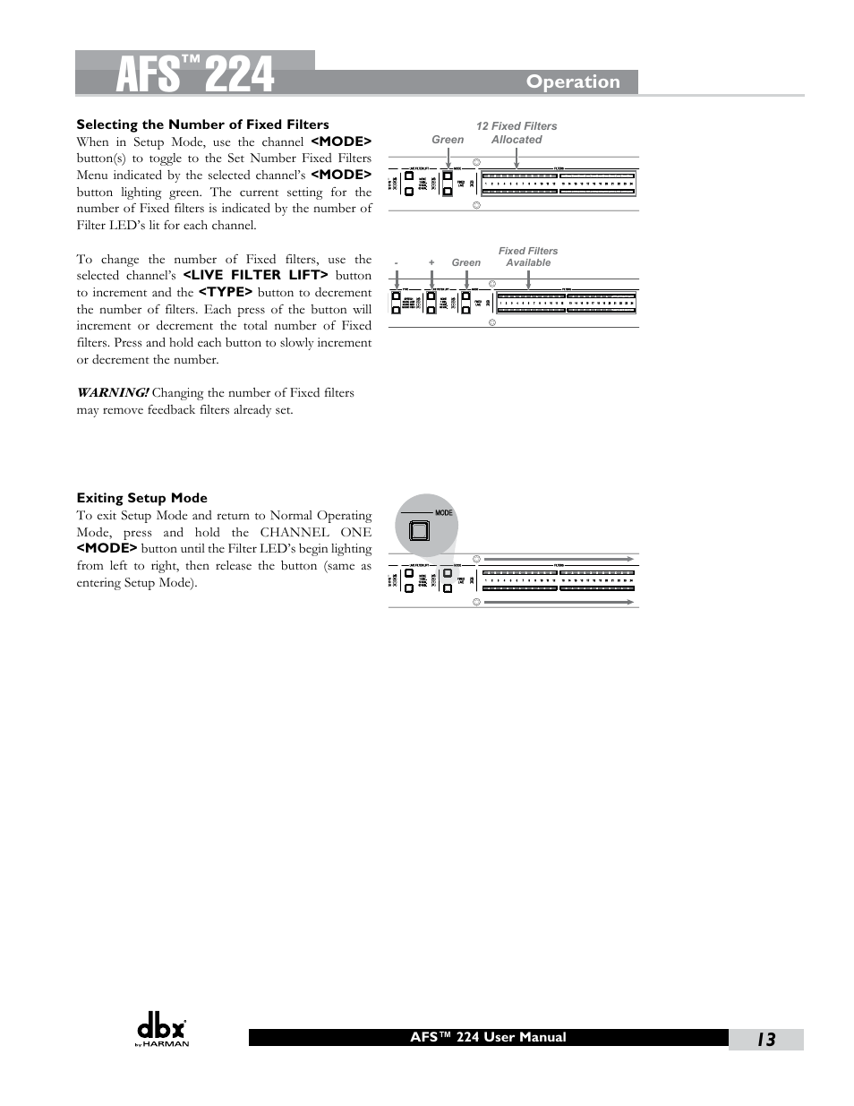 dbx AFS224 Manual User Manual | Page 17 / 24