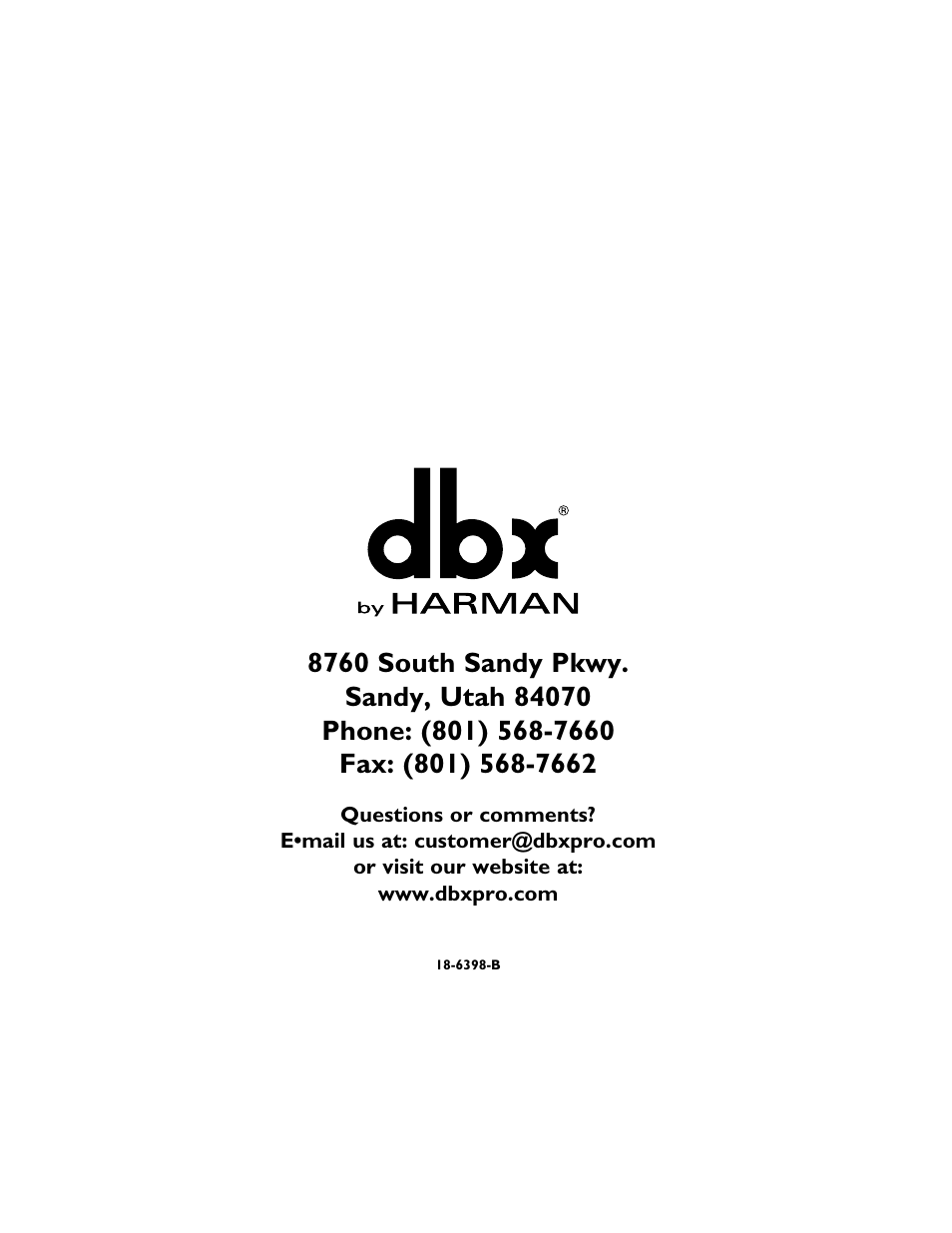 dbx AFS224 Manual User Manual | Page 24 / 24