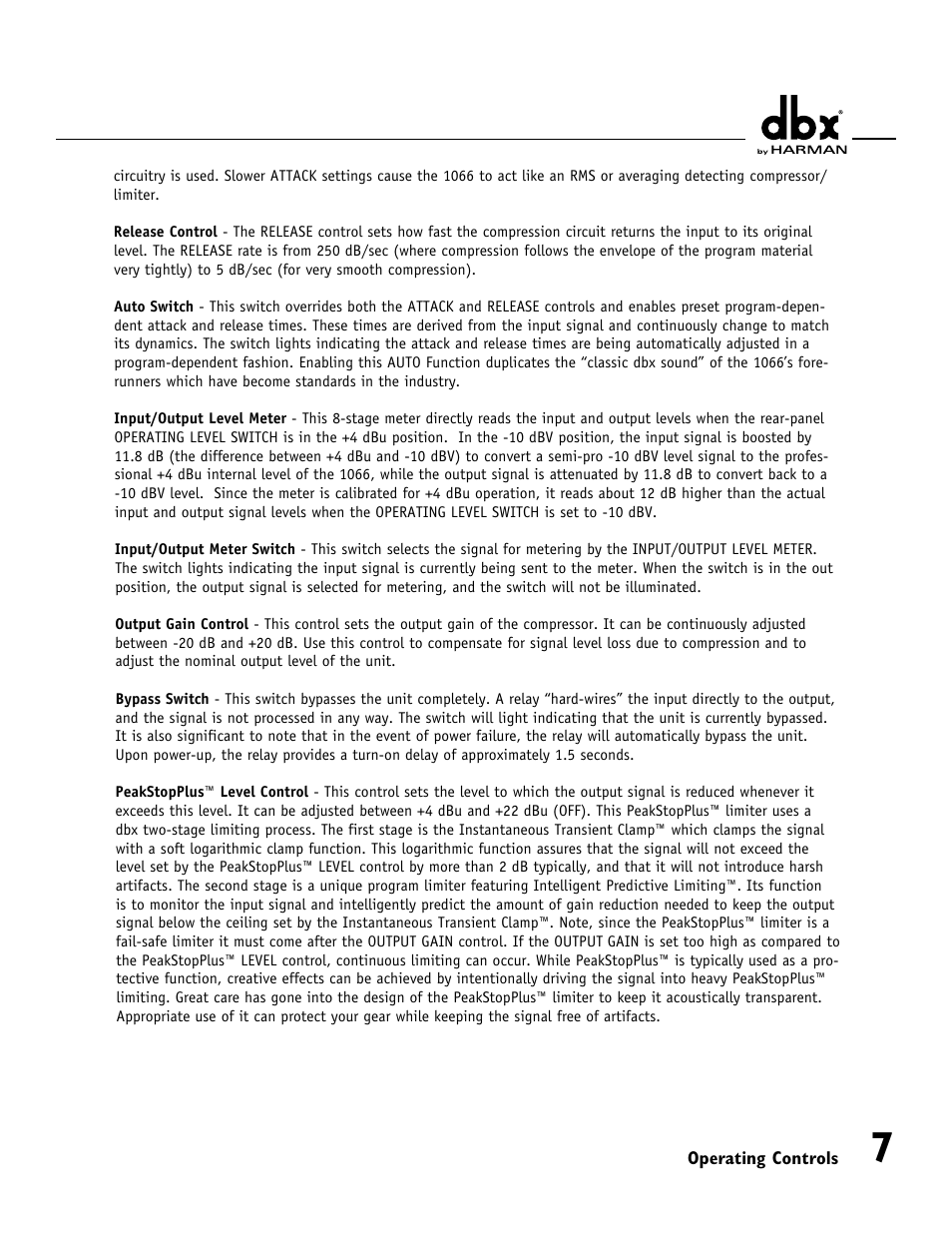dbx 1066 User Manual | Page 11 / 24
