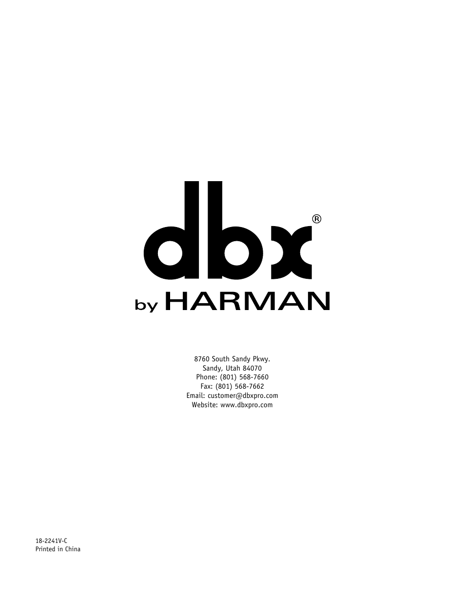 dbx 1066 User Manual | Page 24 / 24