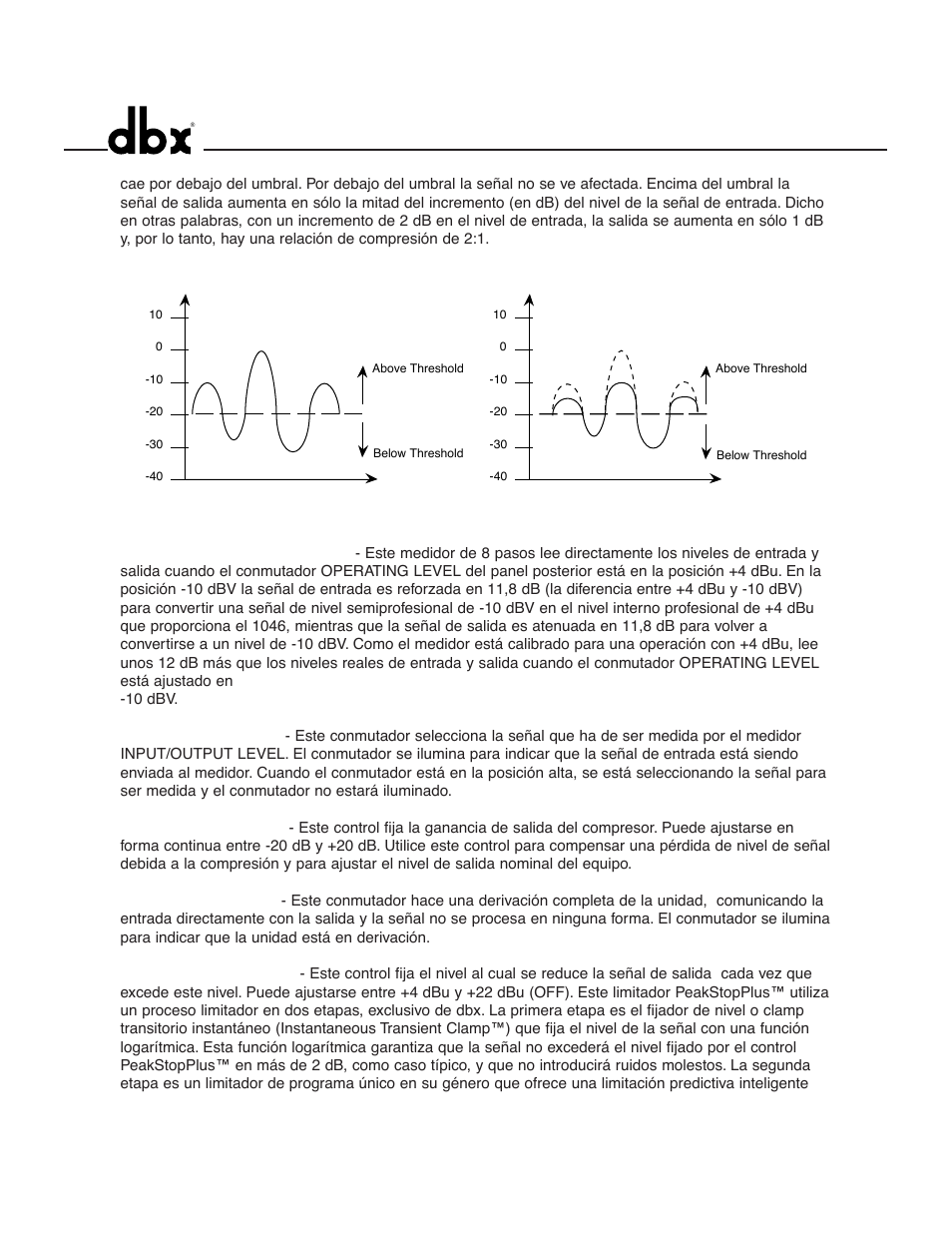 Controles | dbx 1046 User Manual | Page 38 / 48