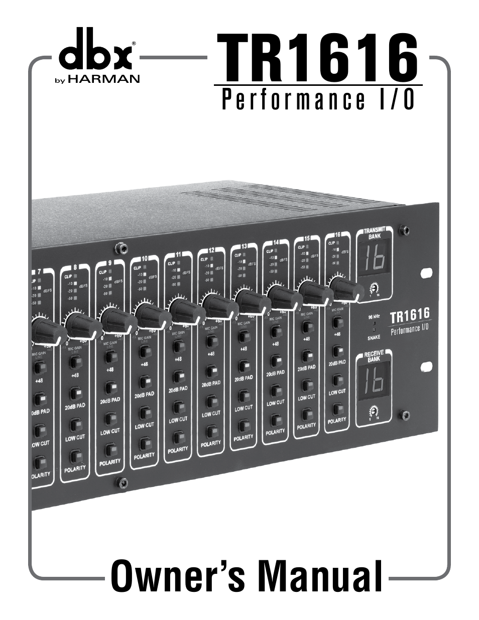 dbx TR1616 User Manual | 32 pages