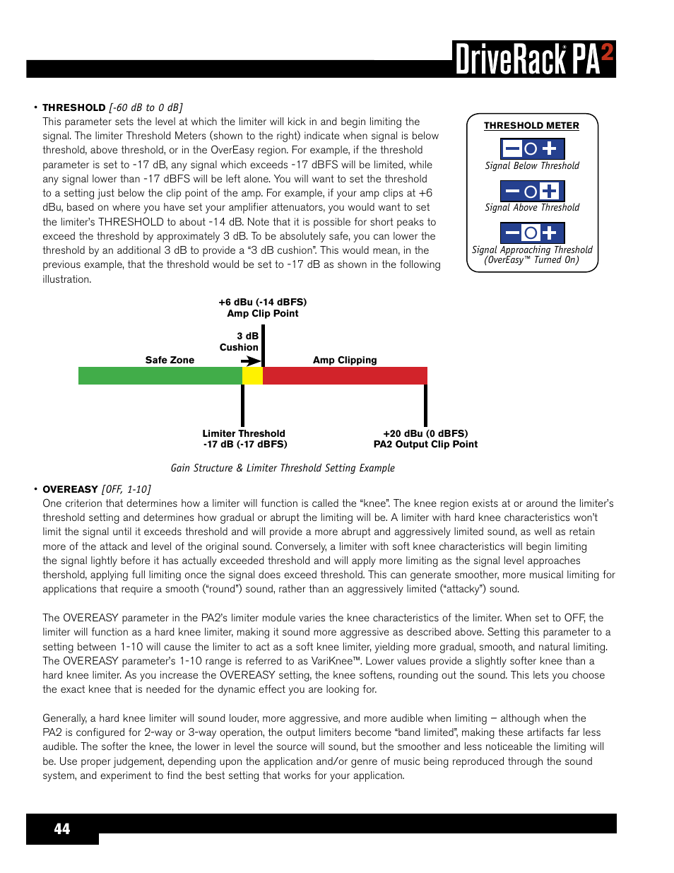 Preset 1 1 | dbx DriveRack PA2 User Manual | Page 48 / 70