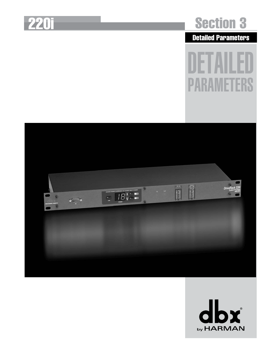 Detailed parameters, Detailed, Parameters | dbx DriveRack 220i User Manual | Page 19 / 57