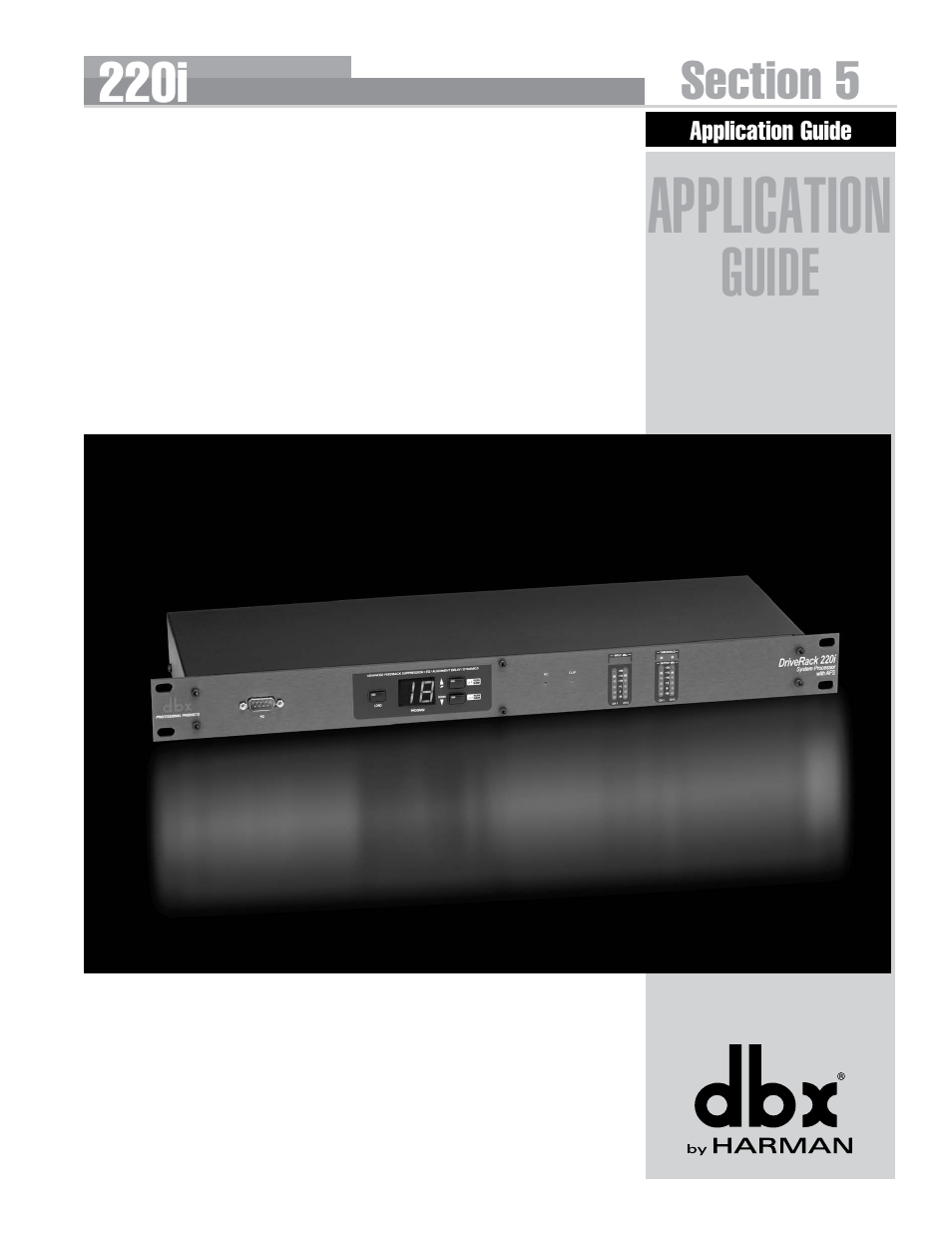 Application guide, Application, Guide | dbx DriveRack 220i User Manual | Page 41 / 57