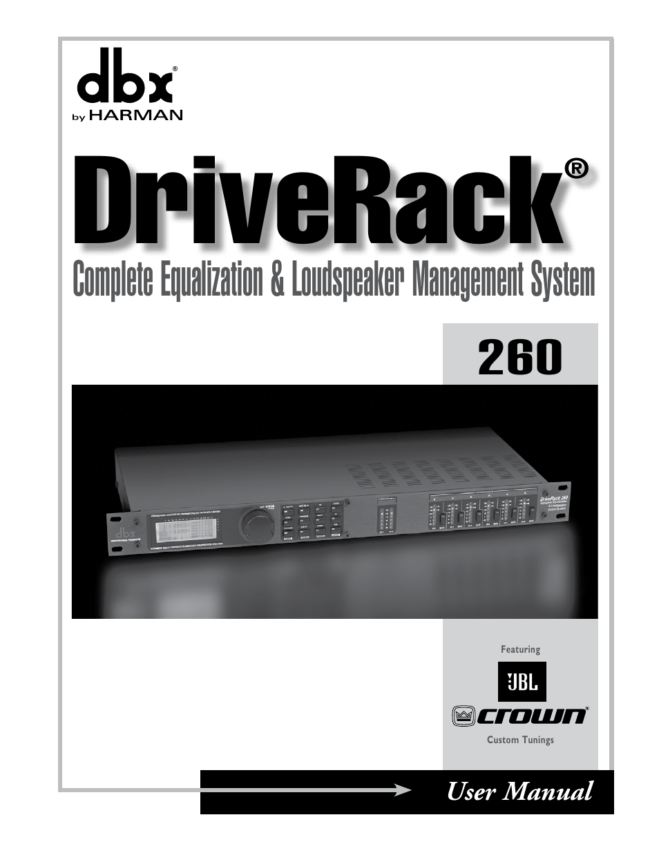 dbx DriveRack 260 User Manual | 84 pages