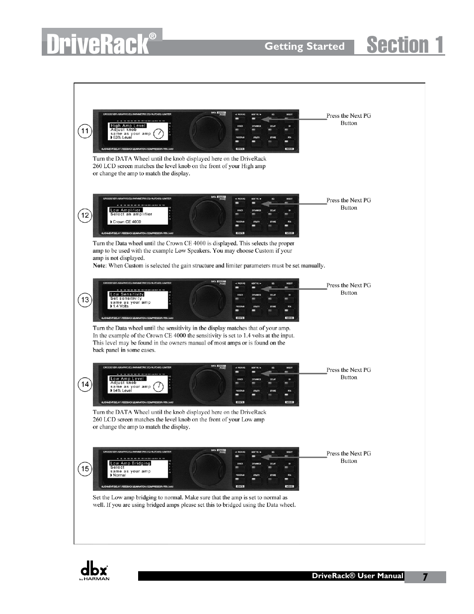 Driverack | dbx DriveRack 260 User Manual | Page 15 / 84