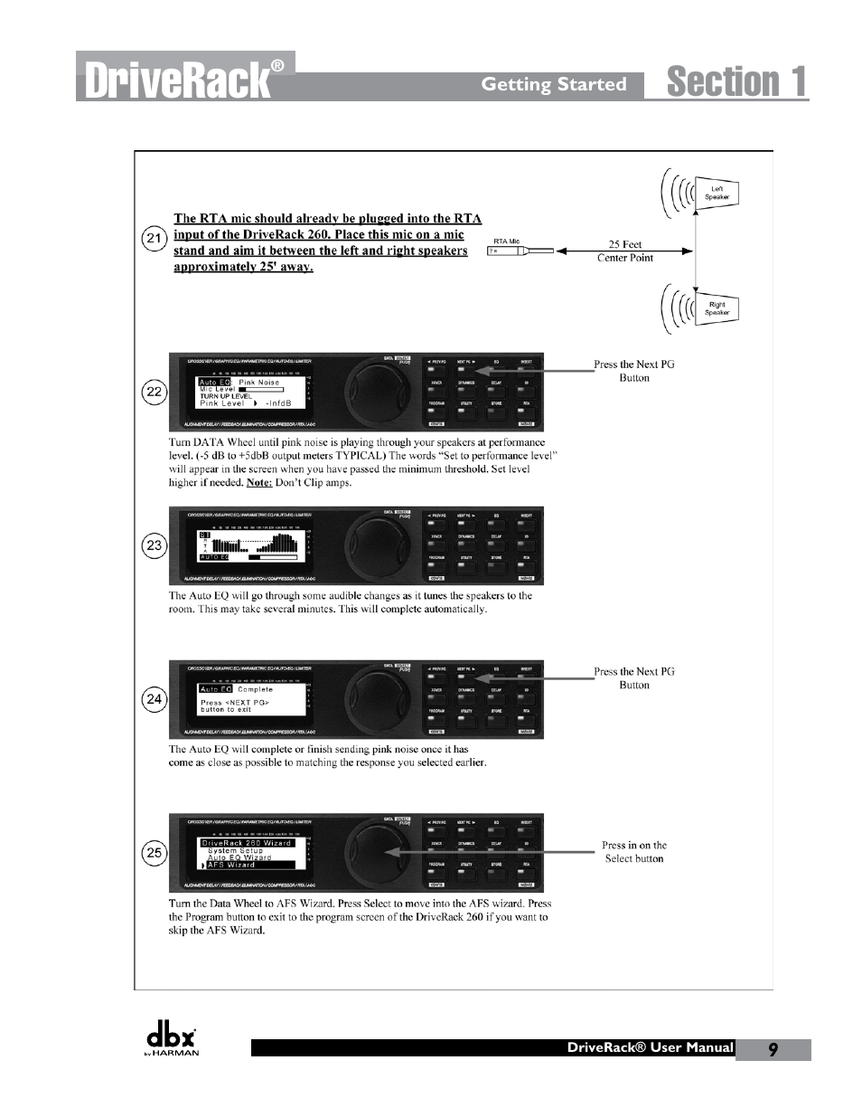 Driverack | dbx DriveRack 260 User Manual | Page 17 / 84