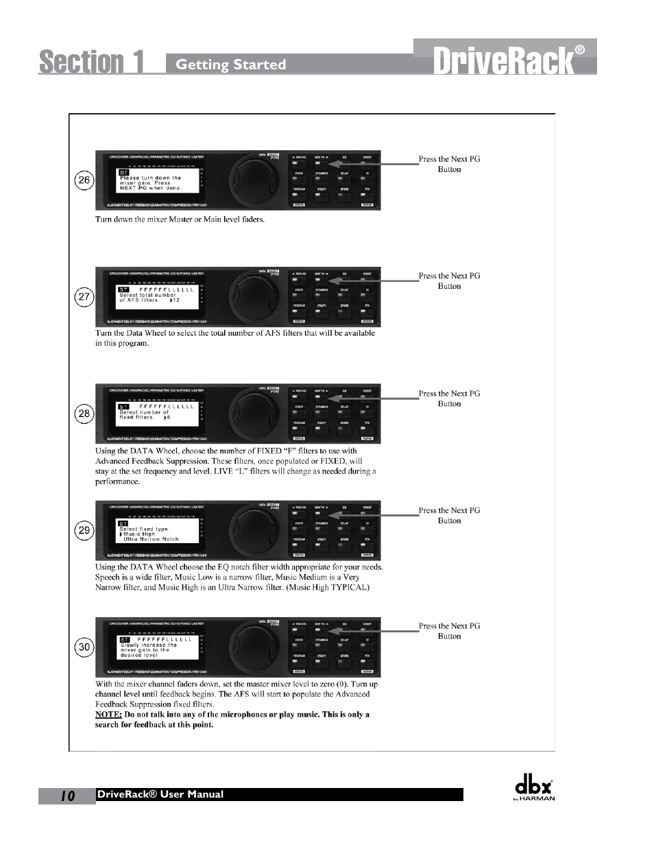 Driverack | dbx DriveRack 260 User Manual | Page 18 / 84