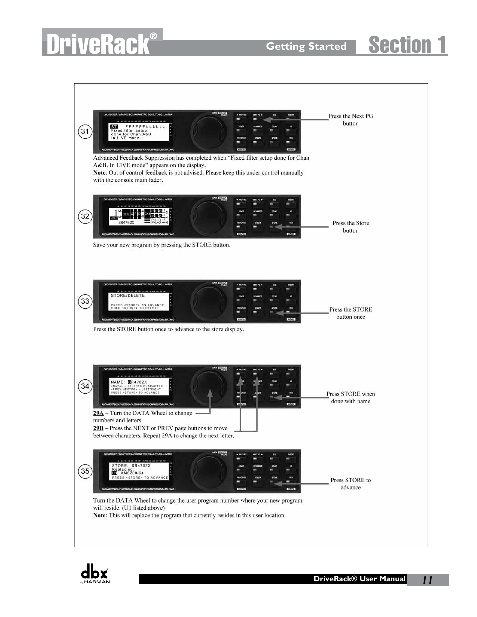 Driverack | dbx DriveRack 260 User Manual | Page 19 / 84
