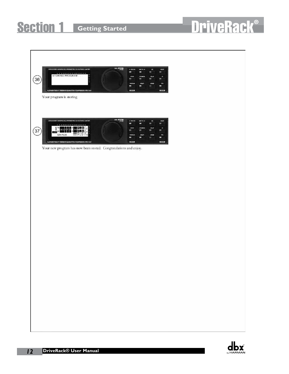 Driverack | dbx DriveRack 260 User Manual | Page 20 / 84