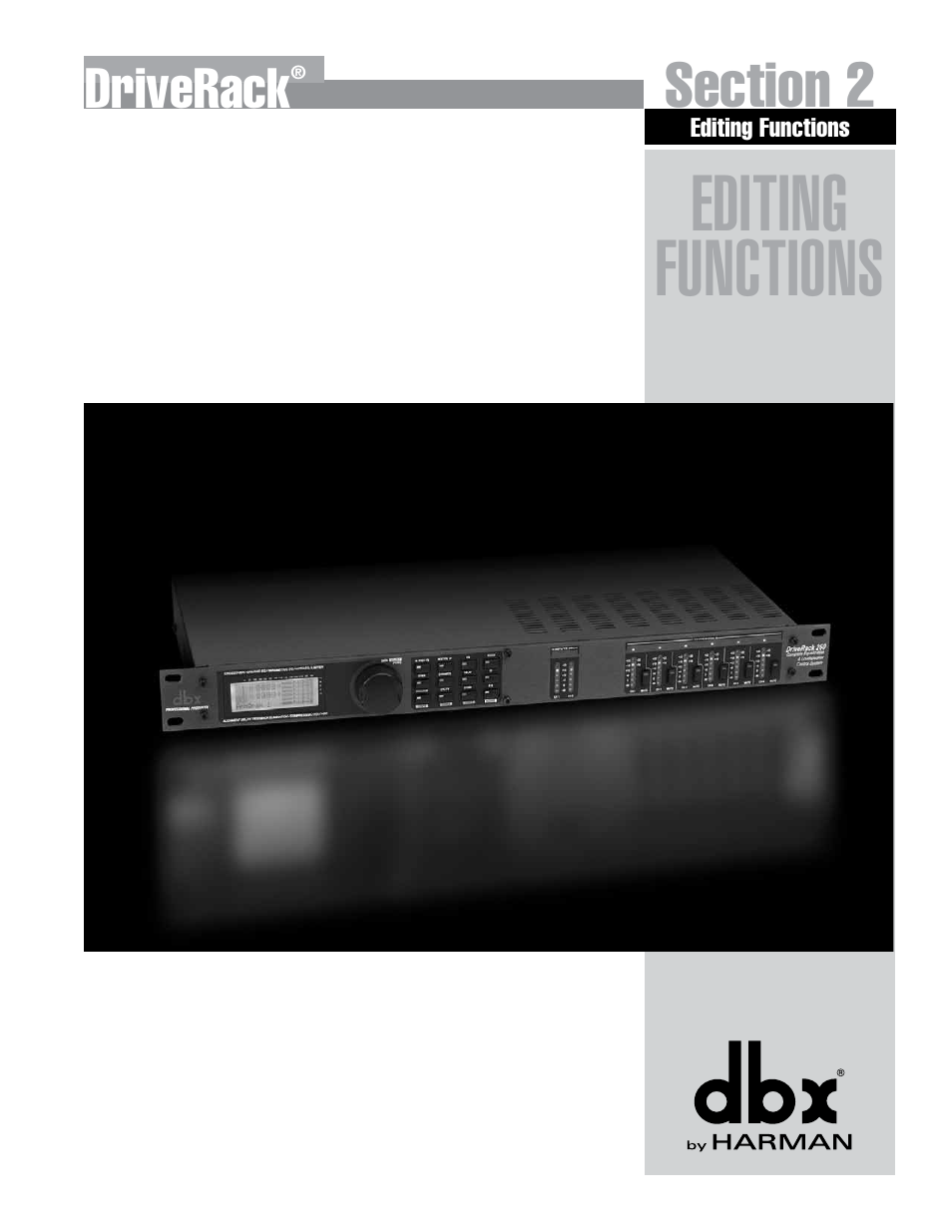 Editing functions | dbx DriveRack 260 User Manual | Page 21 / 84
